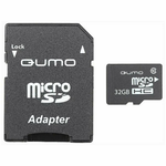 Карта памяти 32Gb QUMO MicroSDHC Сlass 10 QM32GMICSDHC10U3