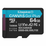 Карта памяти 64Gb Kingston microSDXC Canvas Go Plus Class 10 SDCG4/64GbSP