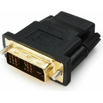 Переходник HDMI-DVI Cablexpert 19F/19M золотые разъемы, пакет, черный (A-HDMI-DVI-2)