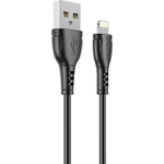 Дата-кабель BOROFONE BX51 Triumph lightning 1м (чёрный)