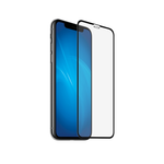 Закаленное стекло с цветной рамкой (fullscreen) для iPhone XS Max/11 Pro Max DF iColor-20 (black)