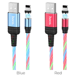 Дата-кабель HOCO U90 Ingenious streamer lightning 1м (синий)
