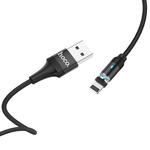 Дата-кабель HOCO U76 Fresh magnetic lightning 1м (чёрный)