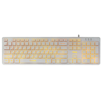 Клавиатура Dialog KK-ML17U WHITE Katana с янтарной подсветкой клавиш, USB, белая