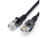 Патч-корд литой, UTP, RJ45, Cat.5e, 1m,(черный) Cablexpert PP12-1M/BК