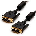 Кабель DVI 10m Atcom DVI-D Dual link, 24 pin, 2 феррита, пакет