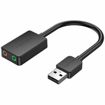 Внешняя звуковая карта Vention USB Черная CDYB0