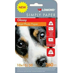 Фотобумага Lomond Simply 10x15/260г/м2/50л./белый CIE148% глянцевое 0102165