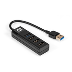 USB-концентратор ExeGate DUB-3213 кабель-адаптер USB2.0 --> 3xUSB2.0, 1xUSB3.0, Plug&Play, черный