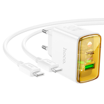 СЗУ HOCO CS42A Smart PD30W+QC3.0 charger set(Type-C + Type-C)(EU) (белый)
