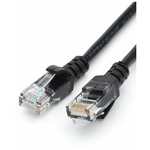 Патч-корд литой, UTP, RJ45, Cat.5e, 5m,(черный) Gembird/Cablexpert PP12-5M/BK