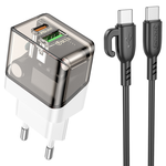 СЗУ Borofone BA80A 1USB QC3.0 + 1Type-C PD 20W быстрая зарядка для Type-C Type-C 1м