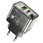 СЗУ HOCO N34 Dazzling dual-port USB-A+Type-C PD20W, черный