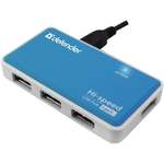 Концентратор USB 2.0 Defender Quadro Power + блок питания