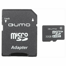 Карта памяти 32Gb QUMO MicroSDHC Сlass 10 QM32GMICSDHC10U3