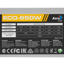 Блок питания 650W Aerocool ECO-650W