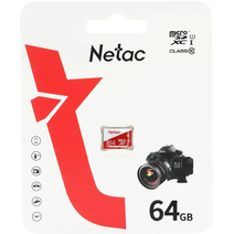 Карта памяти 64Gb Netac P500 ECO microSDXC U1/C10 NT02P500ECO-064G-S