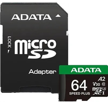Карта памяти 64Gb  A-DATA microSD Class 10 UD64GUI3V30A2SP-RA1