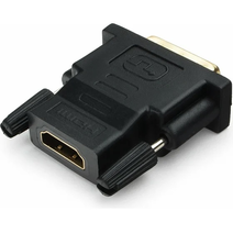 Переходник HDMI-DVI Cablexpert 19F/19M золотые разъемы, пакет, черный (A-HDMI-DVI-2)