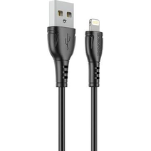 Дата-кабель BOROFONE BX51 Triumph lightning 1м (чёрный)