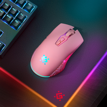 Игровая мышь DEFENDER Pandora GM-502, розовая