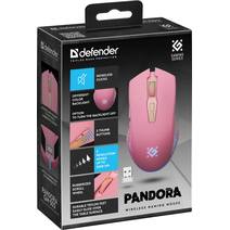 Игровая мышь DEFENDER Pandora GM-502, розовая