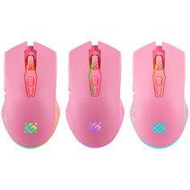 Игровая мышь DEFENDER Pandora GM-502, розовая