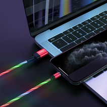 Дата-кабель HOCO U90 Ingenious streamer lightning 1м (красный)