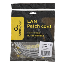 Патч-корд Cat.5e,Cablexpert 3m,(серый) PP12-3M