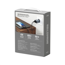 СЗУ Breaking WC21, USB-C - USB-А, PD 45W, QC 3.0, 3.0A (Графит)