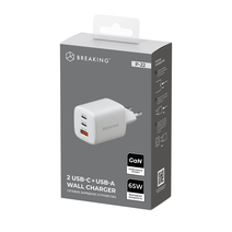 СЗУ Breaking P-22 2USB-C - USB-A, 65W, QC 3.0, 3.0A (Белый)