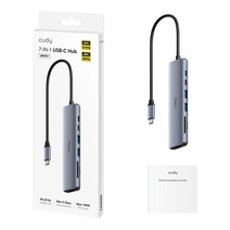 Концентратор USB Type-C CUDY UH407