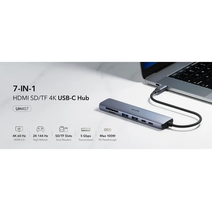 Концентратор USB Type-C CUDY UH407