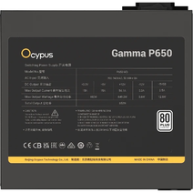 Блок питания 650W Ocypus Gamma-P650-W1HDBK024X-EU