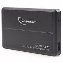 Внешний корпус 2.5'' Gembird EE2-U3S-2, черный, USB 3.0, SATA, металл