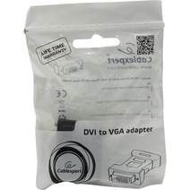 Переходник DVI - VGA, Cablexpert,29M/15F, черный, пакет A-DVI-VGA-BK