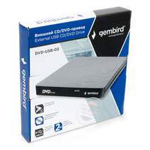 Оптический привод внешний DVD±RW Gembird DVD-USB-03