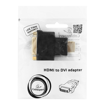 Переходник HDMI-DVI Cablexpert 19F/25M золотые разъемы, пакет, черный A-HDMI-DVI-3