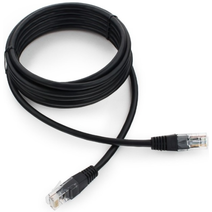 Патч-корд литой, UTP, RJ45, Cat.5e, 30m, (чёрный) Gembird/Cablexpert PP12-30M/BK