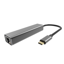 Концентратор VCOM USB 3.1 Type-Cm --> RJ-45+3port USB3.0(f)  DH311A