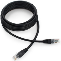Патч-корд литой, UTP, RJ45, Cat.5e, 7,5m,(чёрный) Cablexpert PP12-7.5M/BK