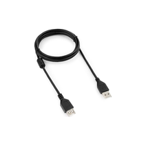 Удлинитель AM/AF 1.8m Gembird USB 2.0 + Ферритовый фильтр,черный PRO CCF-USB2-AMAF-6