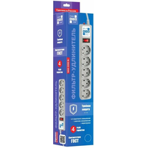 Сетевой фильтр Power Cube 5.0м серый, SPG-B-15