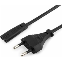 Кабель питания для ноутбука/аудио/видео техники Cablexpert 1,8м, 2-pin, черный, пакет PC-184/2-1.8M