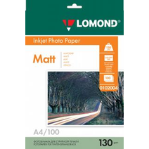 Фотобумага Lomond 0102004 A4/130г/м2/100л./белый матовое/матовое для струйной печати