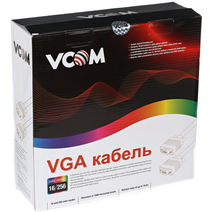 Кабель VGA 20м VCOM (15M-15M) 2 фильтра VVG6448-20MC