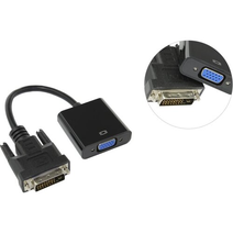 Переходник DVI-D-VGA Digital, 25M/15F, длина кабеля 0.2м Bion BXP-A-DVID-VGAF-01