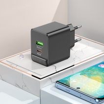 СЗУ Borofone BAS14A 1USB+1Type-C 3.0A QC3.0 PD 20W (Black)