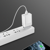 СЗУ Borofone BA47A Mighty speed single port 3А QC3.0 + Micro (белый)