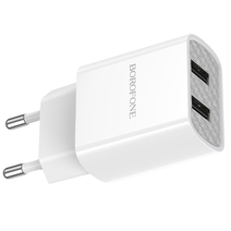 СЗУ Borofone BA53A Powerway dual port 2.1A, white